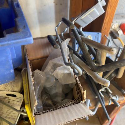 Parts Bins on 2 shelves 