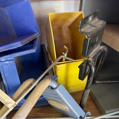 Parts Bins on 2 shelves 