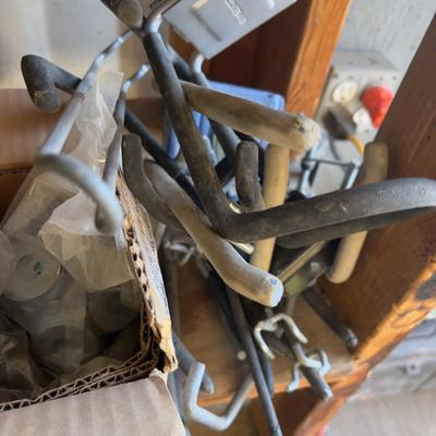 Parts Bins on 2 shelves 