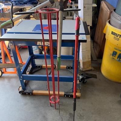 Yard Tools; Bull Digger, Weeder and a Trimmers 