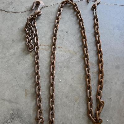 Tow Chain with hooks  (RUST COLOR) 