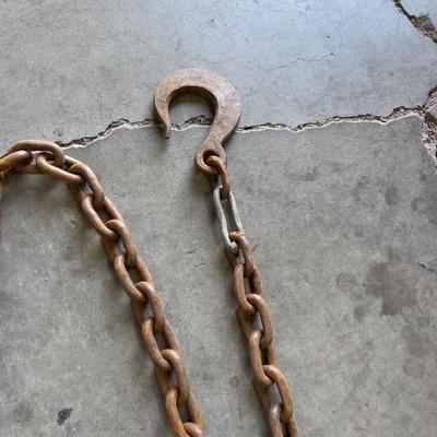 Tow Chain with hooks  (RUST COLOR) 
