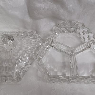 3 Section Candy Dish With Lid