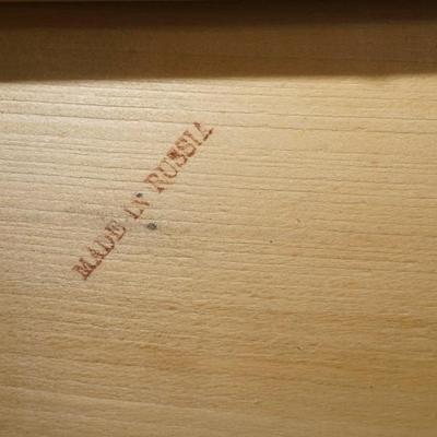 ANTIQUE PAIR OF RUSSIAN -HAND CARVED & PAINTED FOLK ART BOXES