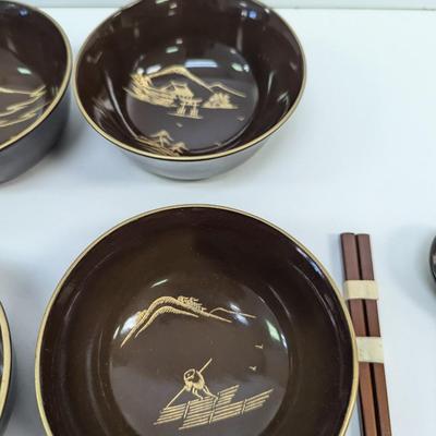 Lacquered Bowls Asian Design