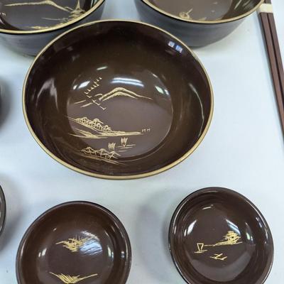 Lacquered Bowls Asian Design