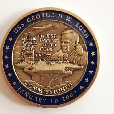 USS Bush Commissioned Commemorative Medallion