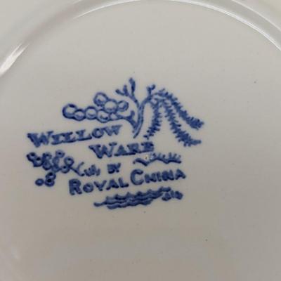 14 Pieces Of Vintage Willow Ware By Royal China Dishes