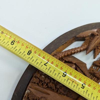 1950's Vintage Southeast Asia Carved Wood Art