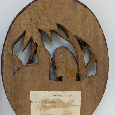 1950's Vintage Southeast Asia Carved Wood Art
