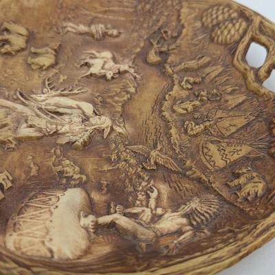 Arrow American Indian Wood Plate Native Western