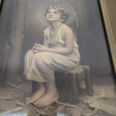 Divine Innocence Christ Child At Five Bosseron Chambers Wall Art Approx 13" x 15 1/2"