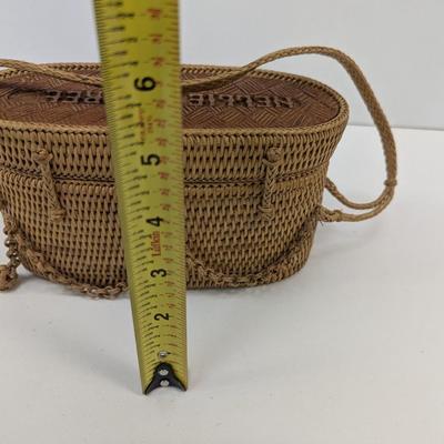 Vintage Hand Woven Rattan Shoulder Bag