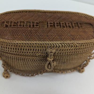 Vintage Hand Woven Rattan Shoulder Bag