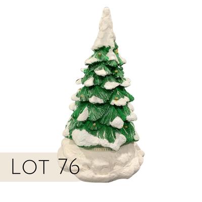 Lot 76 | Lighted Snow Capped Revolving Tree