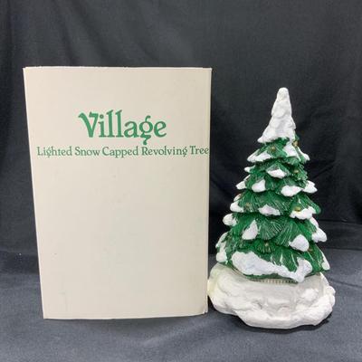 Lot 76 | Lighted Snow Capped Revolving Tree