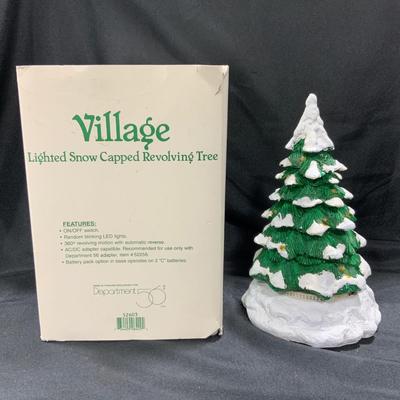 Lot 78 | Lighted Snow Capped Revolving Tree