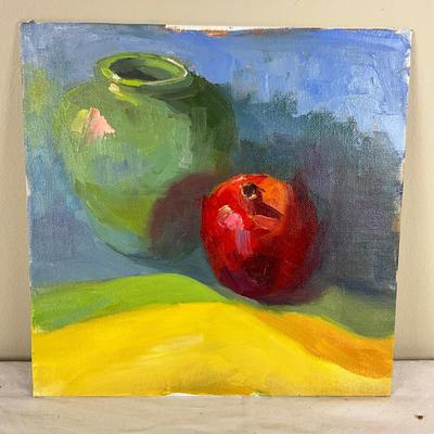 147 Original Oil Painting "Red Apple" by Kathie Rogers