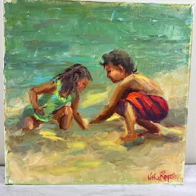 152 Original Oil Painting " Childhood" by Kathie Rogers