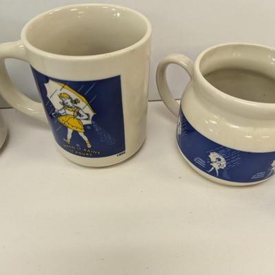 Morton Salt Coffee Mugs - Creamer - Sugar Dish No Lid