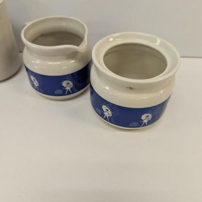 Morton Salt Coffee Mugs - Creamer - Sugar Dish No Lid