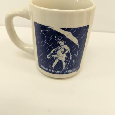 Morton Salt Coffee Mugs - Creamer - Sugar Dish No Lid