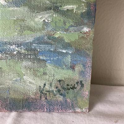 153 Original Oil Painting Seascape with Rocks by Kathie Rogers
