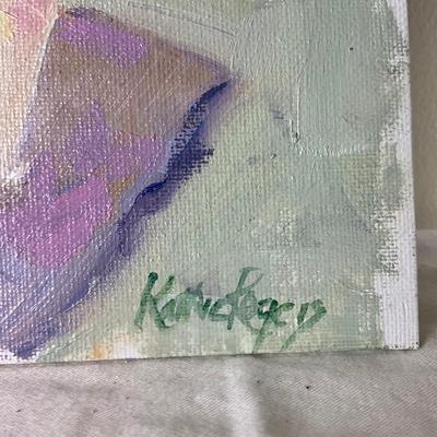 157 Original Oil Painting "Three Carnations" by Kathie Rogers