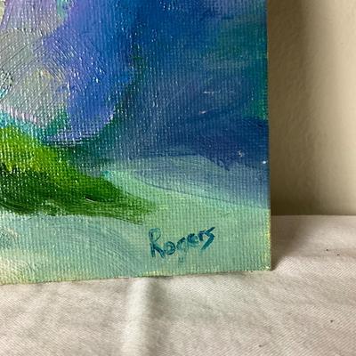 159 Original Oil Painting "White Roses" by Kathie Rogers