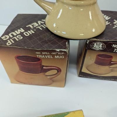 Vintage Lemon Squeezer Travel Mugs Oil Lamp Coronet Splicer Piggy Bank