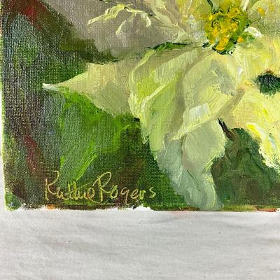 166 Original Oil Painting "Poinsettia Firenze" by Kathie Rogers