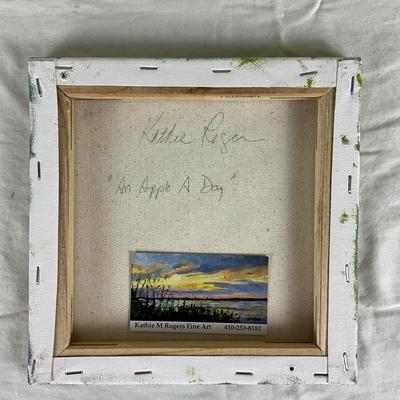 167 Original Oil Painting " An Apple a Day" by Kathie Rogers