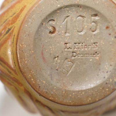 PAIR OF MID-CENTURY MODERN POTTERY VASES HALM HOGANAS (SWEDEN), L. HJORTH