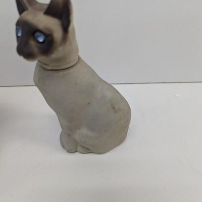 Vintage Japan Pottery Figurines & Siamese Cat Avon Bottle