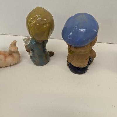 Vintage Japan Pottery Figurines & Siamese Cat Avon Bottle