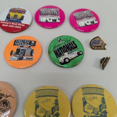 Hot Rod Button Pins