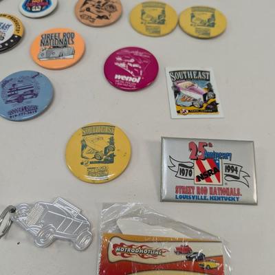 Hot Rod Button Pins