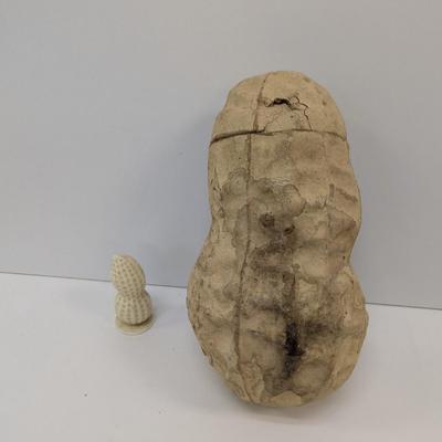 Planters Peanut Paper Mache Container & Small Peanut