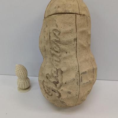 Planters Peanut Paper Mache Container & Small Peanut