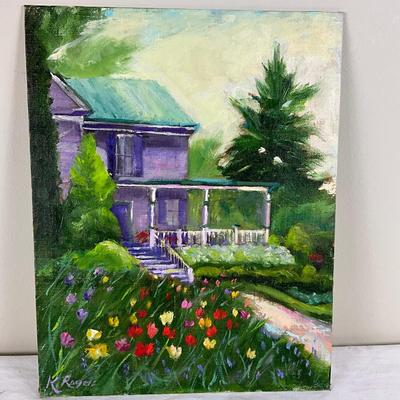 175 Original Oil Painting "Victorian House" by Kathie Rogers
