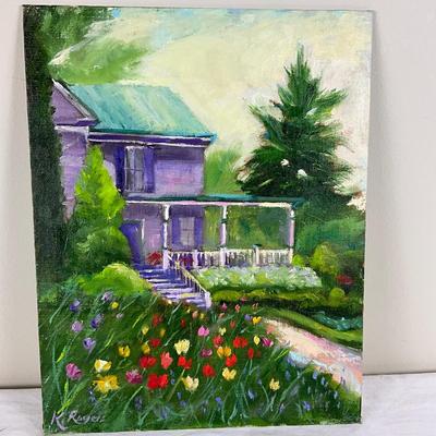 175 Original Oil Painting "Victorian House" by Kathie Rogers