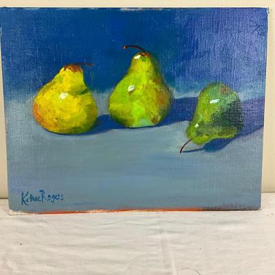 Sale Photo Thumbnail #561: Oil on board measuring 11" high x 14" high 
Signed bottom left corner