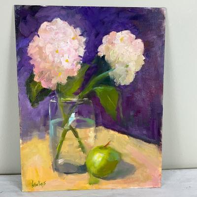 183 Original Oil Painting "Green Apple" by Kathie Rogers