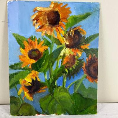 191 Original Oil Painting Sunflower by Kathie Rogers