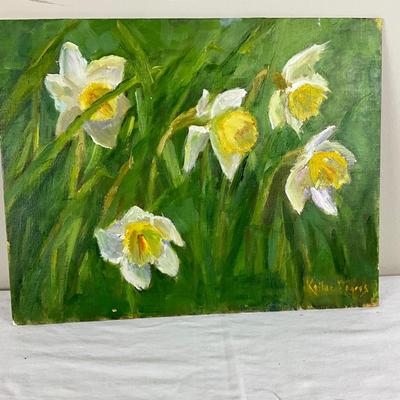 196 Original Oil Painting "Spring is Up" by Kathie Rogers