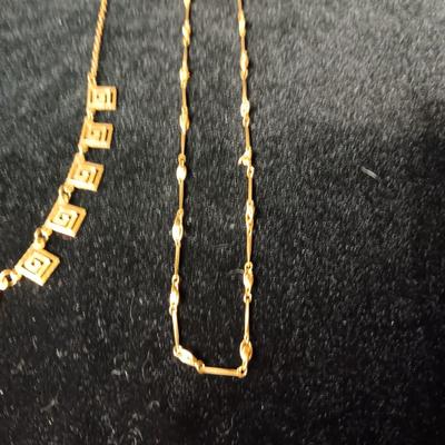 GOLD-TONE NECKLACES AND PIERCED EARRINGS