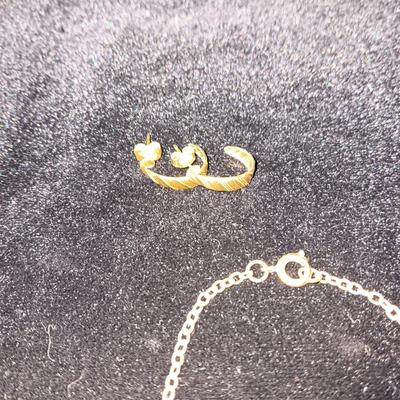 GOLD-TONE NECKLACES AND PIERCED EARRINGS