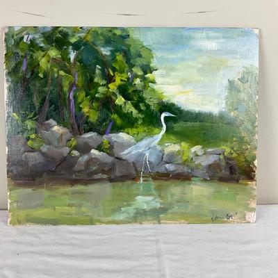 199 Original Oil Painting "Dinner Time" by Kathie Rogers
