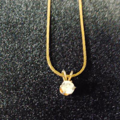 3 GOLD-TONE NECKLACES, 1 IS A LOCKET