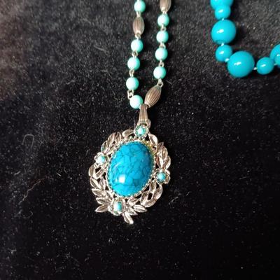 TEAL TONED COSTUME JEWELRY